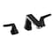 Anzzi 2-Handle 3-Hole Widespread Bathroom Faucet, Matte Black Brushed Nickel L-AZ905MB-BN - alternate 1